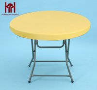 Yellow Round Folding Table