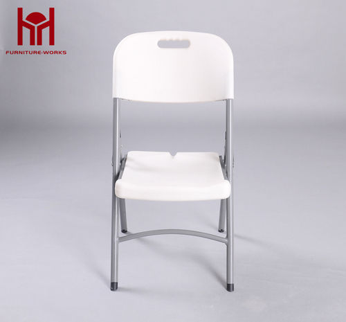 Optional Style Hdpe And Steel White Folding Chair For Room