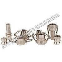 Pneumatic Connections, Hydraulic Pipe, Chemical Fertilizer Pipe, Gas Pipe - Stainless Steel, 1-4 Inch, Silver Color, Painted Finish | Camlock Coupling Fittings
