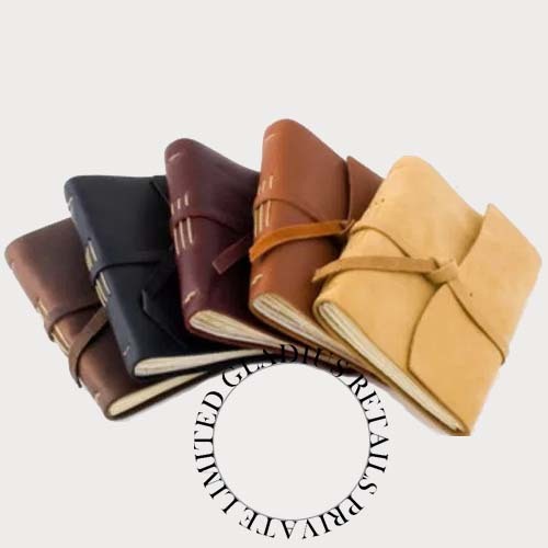 Handmade Leather Journal - 200 Pages, Eco-Friendly Recycled Paper | Durable, Water Resistant, Lightweight, Perfect for Travelers and Writers