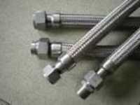 SS Corrugated Wire Braided Hose - Metal, 1/2 to 12 Inch, Silver | Up to 250Â°C for Chemical Use, Round Shape, Durable Design
