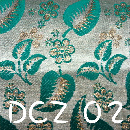 Jacquard Fabric - 100 Meter Length Green and White | Lightweight Washable Elegant Patterns