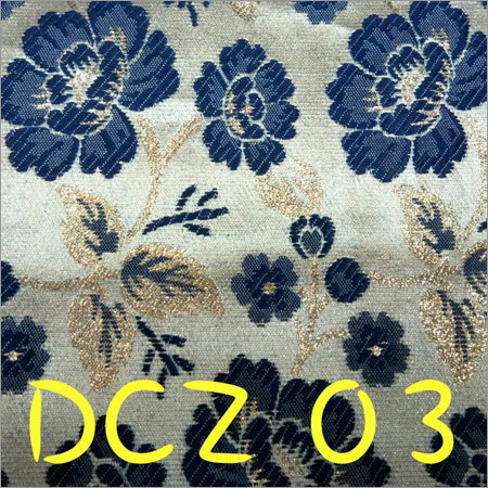 Chaina Silk Base Fabric - Width 1117.6-1143 mm, Length 100 m | Washable, Jacquard Style, Blue and White Color, Strong Tensile Strength