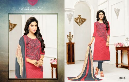 SALWAR KAMEEZ WITH CHIFFON PRINTED DUPATTA