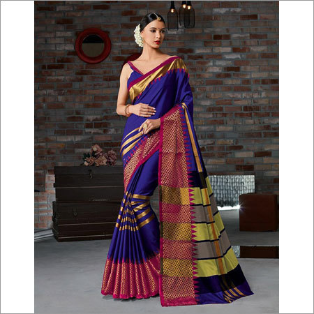 Ladies Polyster Cotton Saree