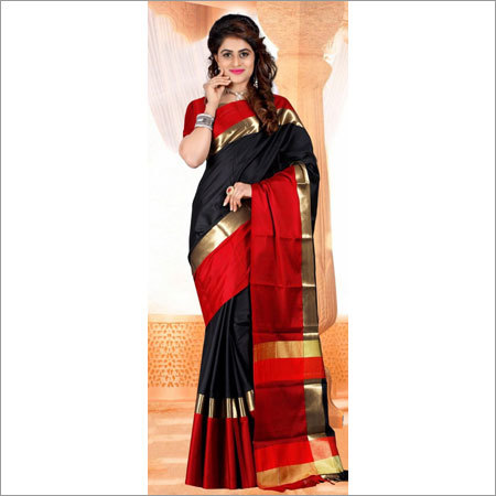 Polyester Cotton Fancy Saree