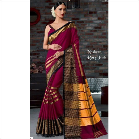 Nosheen Rosy Pink Designer Saree