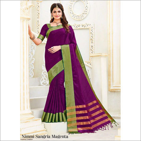 Nimmi Sangria Magenta Designer Saree