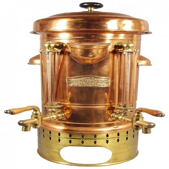 Loubat Antique Brass & Copper Coffee Urn