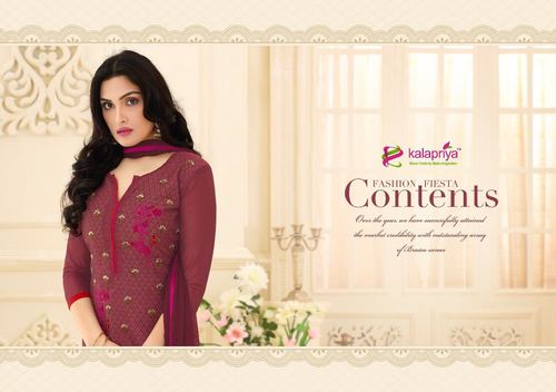 CHANDERI FABRIC UNSTITCHED DRESS MATERIALS