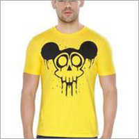 Yellow Mickey Round Neck T-shirt