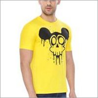 Yellow Mickey Round Neck T-shirt