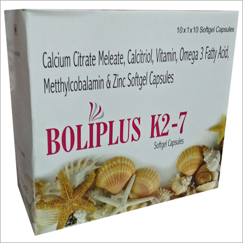 Calcium Citrate Meleate Softgel Capsules - 500 mg Calcium Citrate 0.25 mcg Calcitriol 45 mcg Vitamin K2-7 150 mg Omega 3 Fatty Acids | Ideal for All Ages Supports Bone Health Blister Packed