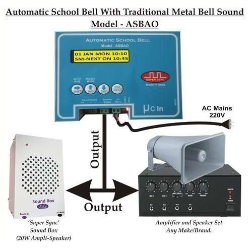 3Rd Generation School Bell System Detection Range: 100-150 Meter