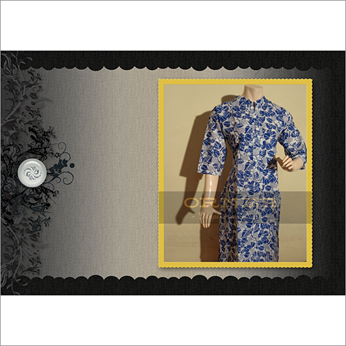 Cotton Jaipuri 3Q Sleeve Knee Length