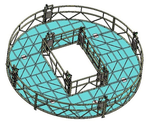 Round Shaped Suspended Platform