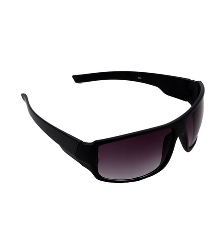 Mens Purple & Black Sunglasses - Plastic Frame, Fibre Lenses | Unisex Design, Comfortable Nose Pads, 100% UV Protection, Attractive Packing