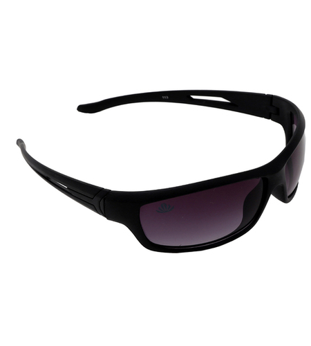 Mens Sunglasses Black & Purple - Fibre Lenses, Plastic Frame | Comfortable Nose Pads, 100% UV Protection, Attractive Packaging