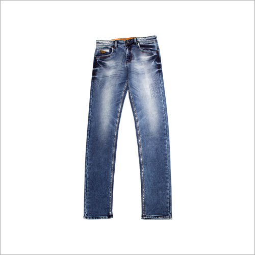 Mens Washed Slim Fit Jeans