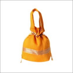 Jute Potli Bag With Zari