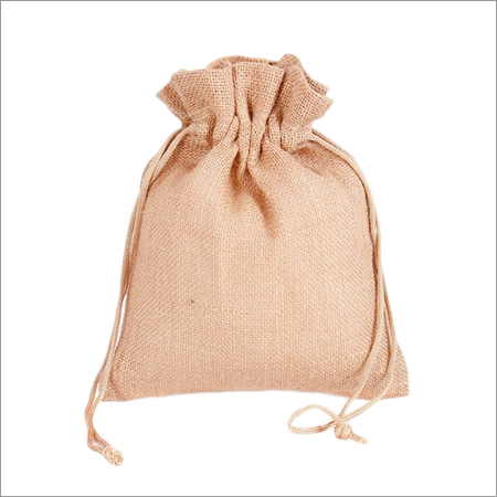 Jute Light Brown Potli Bags