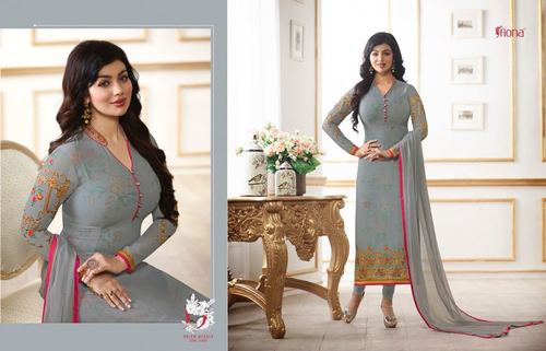 TRADITIONAL WEAR SALWAR SUITS WITH GEORGETTE FABRIC