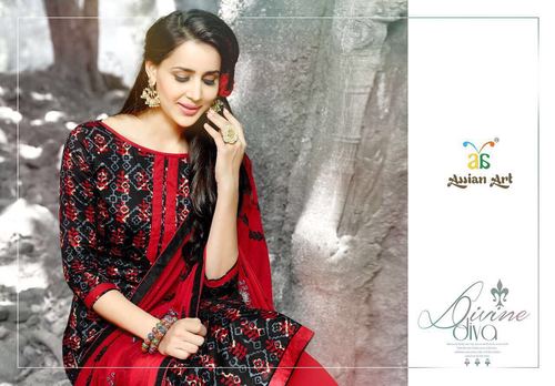 SATIN PRINTED UNSTITCHED DRESS MATERIALS