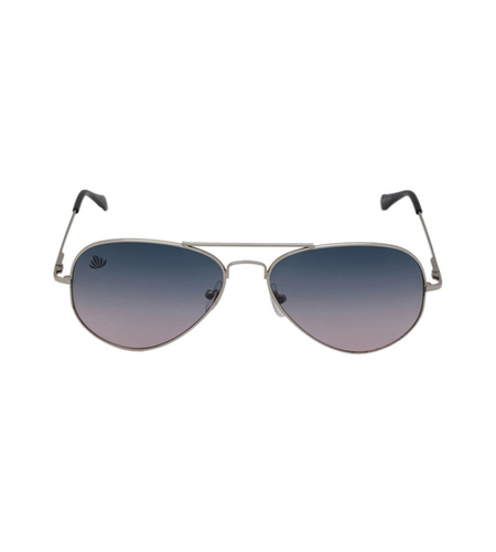 Mens Silver Stainless Frame Aviator Sunglasses - Grey PC Lenses | Comfortable Nose Pads 100% UV Protection Attractive Packaging