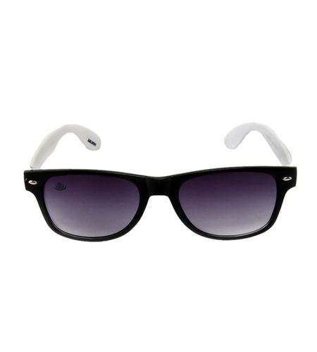 Mens Purple & White Sunglasses - Plastic Frame, PC Lenses | Sports Sunglasses with Comfortable Nose Pads, 100% UV Protection, Attractive Packing