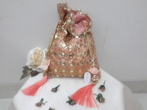 Golden Perfect For Wedding Potlis