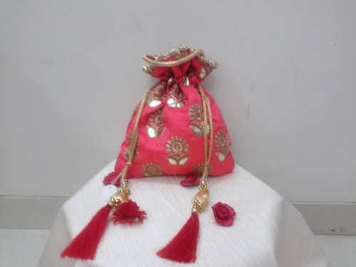 Pink Flower Potli