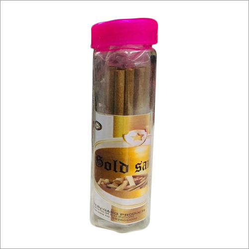 Sandal Dhoop - Gum Based, 101.6mm Length, 6mm Diameter, Brown Color | Eco-Friendly, Aromatic, Bamboo Less, Round Shape, Includes Incense Holder