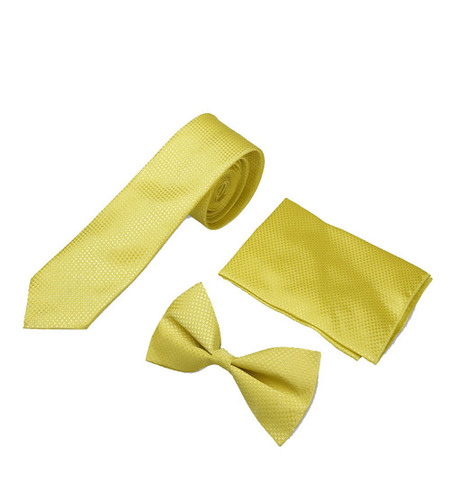 Mens formal yellow Tie & bow