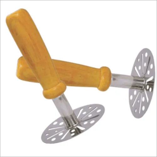 Wooden Round Masher S.S.