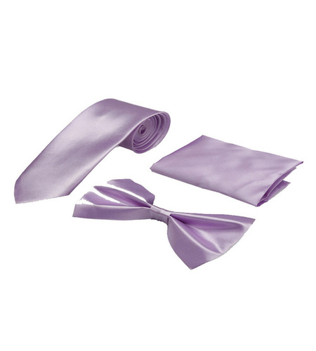 Mens Purple formal tie & bow