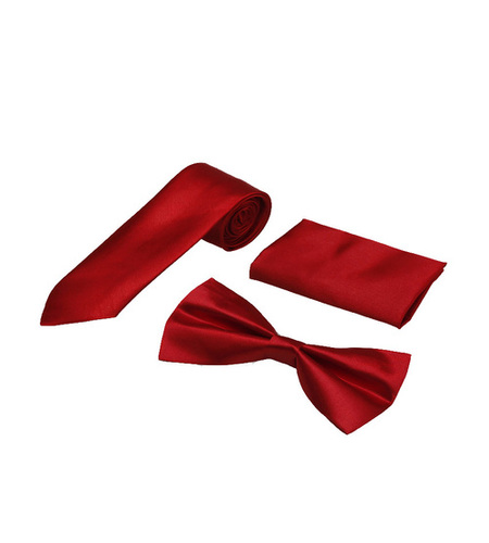 Mens Dark Red Casual Tie & bow