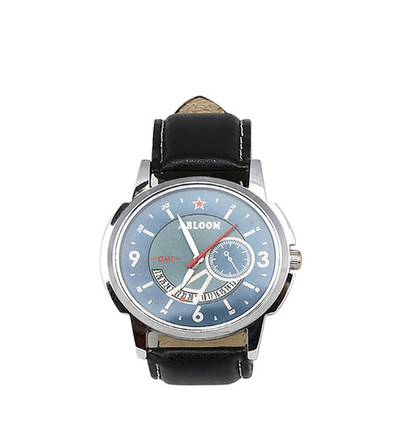 Mens Black & Blue Casual Watch - Synthetic Material , Round Shape , Free Size , Fashion Design , 299g Lightweight Comfort