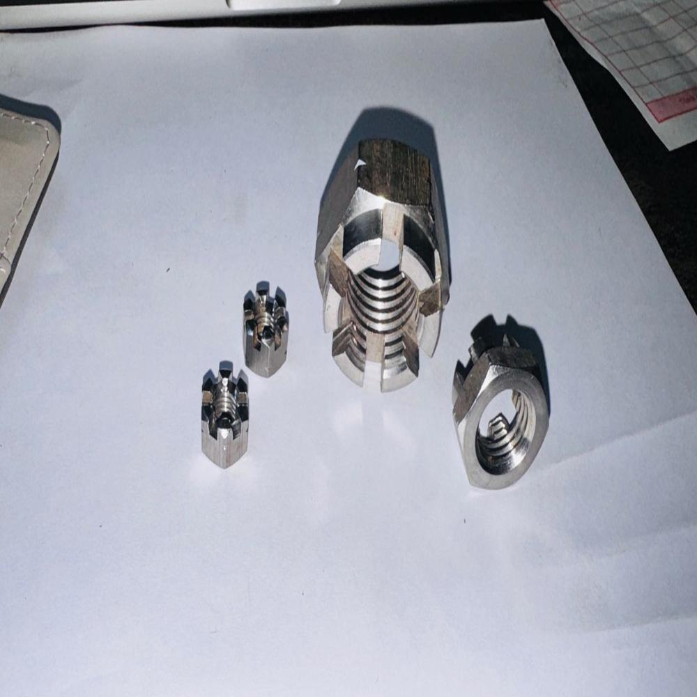 Castle Nuts - Stainless Steel M2-M36 | High Quality Silver Color Industrial Usage Designed for Secure Fixing with Cotter Pin
