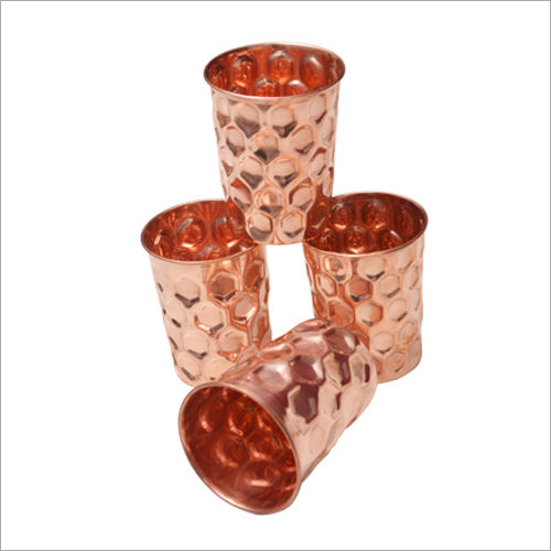 Copper Hammered Glass