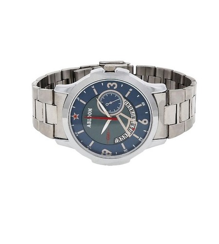 Mens Nevy & Silver Wrist Watch - Gender: Unisex
