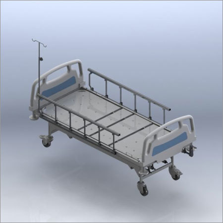 Mechanical Icu Bed With Abs Head And Foot Bows And Ss Side Railings