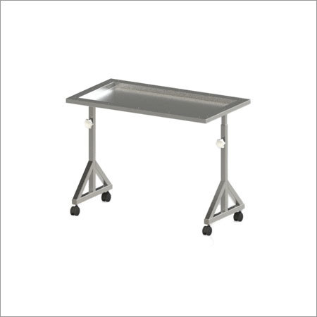 Mayo Trolley of Complete SS Frame with Both Side Adjustment with Knobs