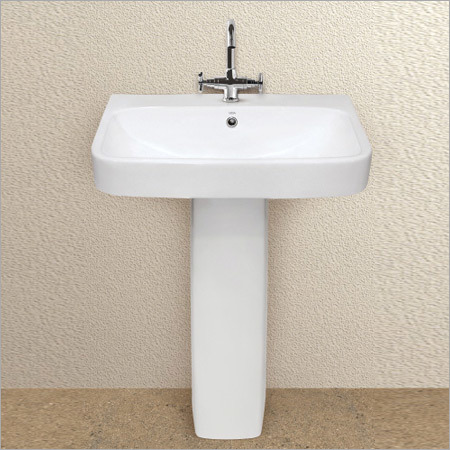 White Full Pedestal With Basin
