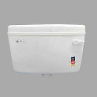 Plastic Flushing Cistern - White Plastic, One Piece Rectangular Design | Efficient Flushing System