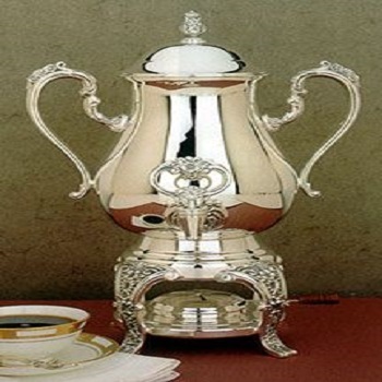 Burgundy Silver Coffee Urn