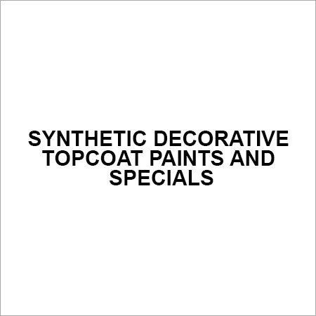 Synthetic Decorative Topcoat Paints And Specials