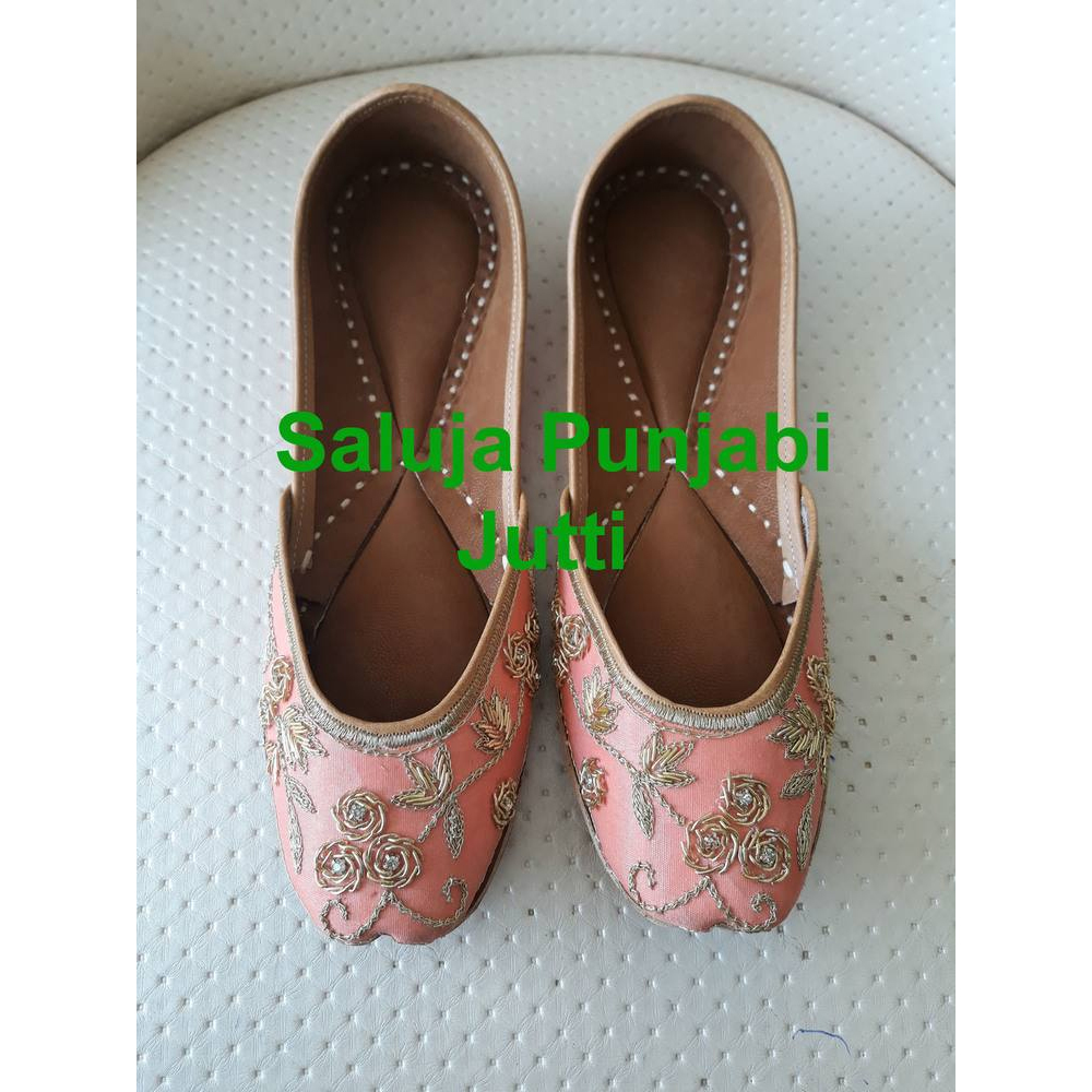 Women's Jutti - Leather and Cotton Blend, Flat Heel Design in Elegant Pink, Customized Logo | All Size Options Available, Lightweight at 500 Grams