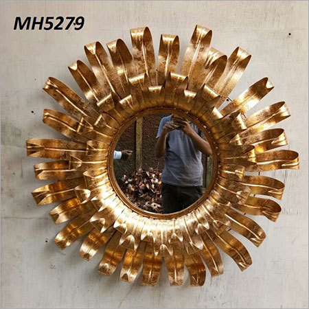 Wall Mirrors - Gold, 24 inches Diameter | Ample Reflection, Durable Frame, Easy Installation, Elegant Design, High Clarity, Stylish Accent