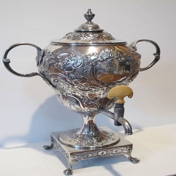 Indian Sterling Silver Large Tea Urn