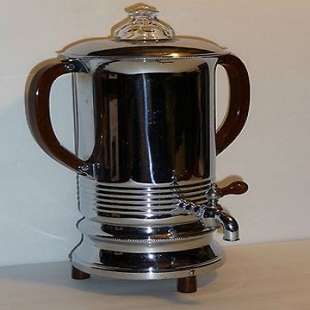 Chrome Percolator Bakelite Handles Coffee Urn